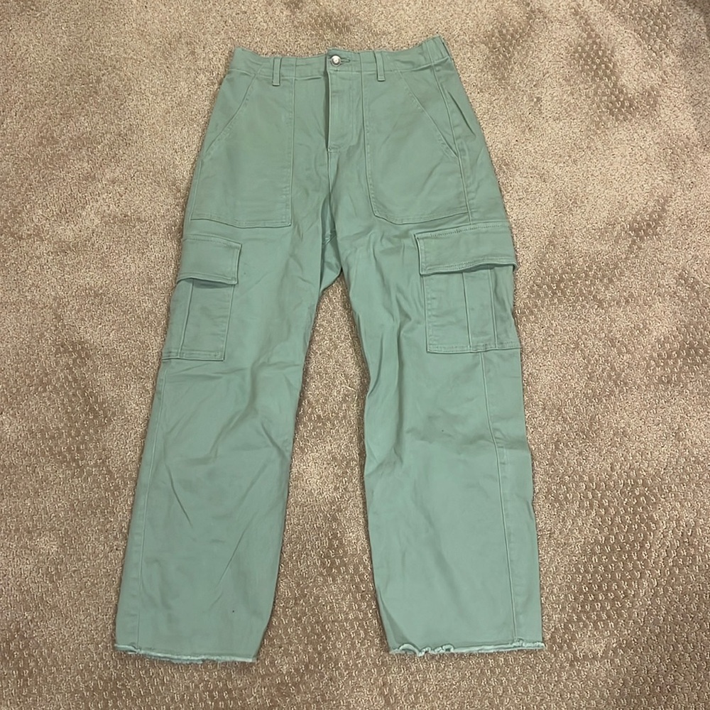Hollister Green Ultra High Rise Cargo Pants